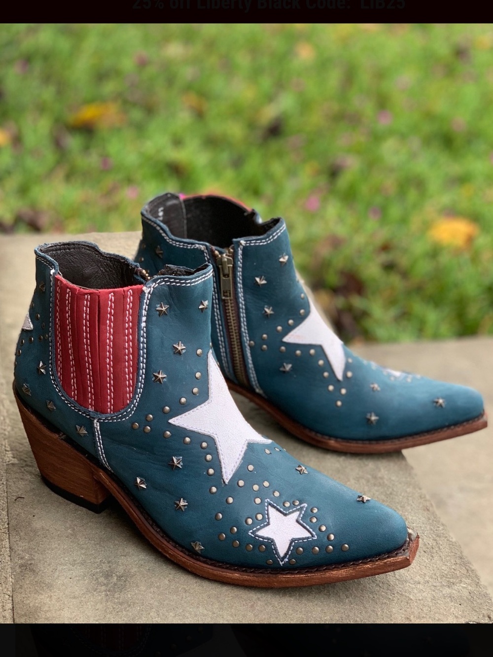 LIBERTY Black A Star is Born Zipper Ankle Boots size 6